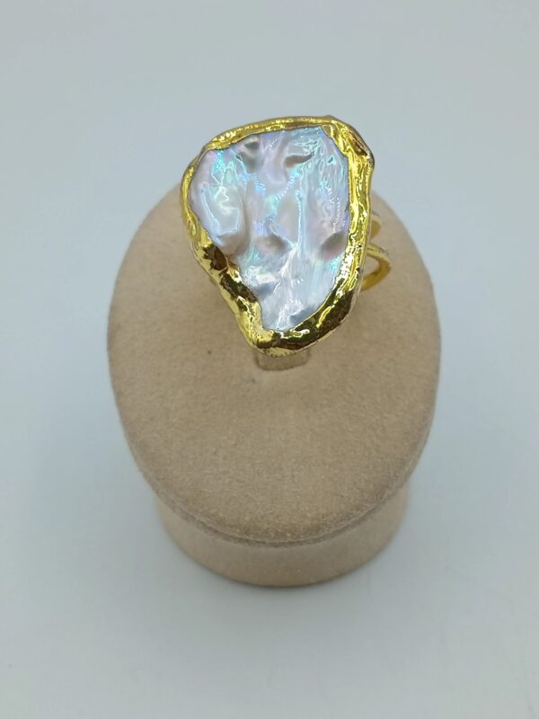 Irregular Flat Baroque Pearl Ring