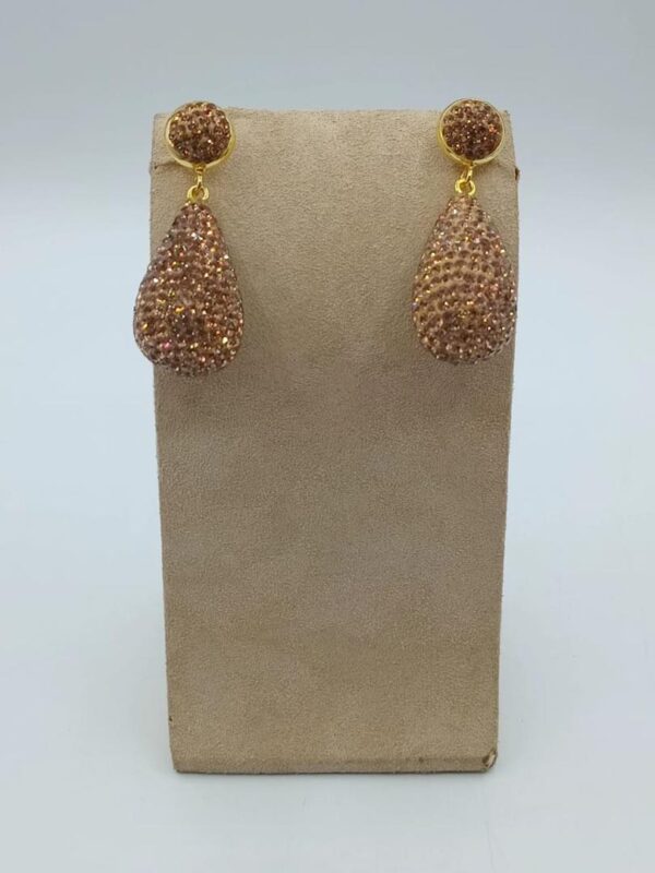 Encrusted Teardrop Earrings